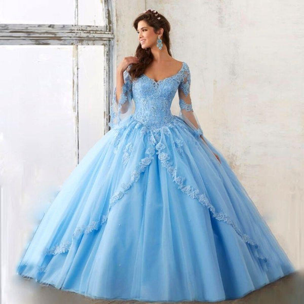 Robe Bal de Princesse Bleu | Princesse ...